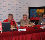 Pastoriza, Jiménez e Ortega na presentación de Qué es la fotografía.