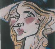 PAMELA "GARCESIANA" EN AZUL Y BLANCO, 2004