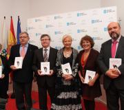 De esquerda a dereita, Rosalía Castiñeiras, Rafael Permuy, Ramón Jiménez, Rosa M. Milleiro, Julia León e Basilio R. Cañada.