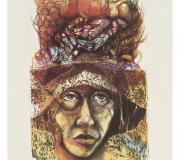 Fruta del caney, litografía sobre piedra 57x38 cm.