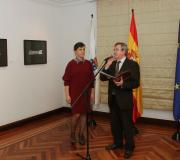 Ramón Jiménez e Isabel Somoza no acto de inauguración da mostra.