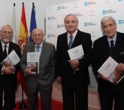 De esquerda a dereita, Luis Miguel Aparisi, Enrique Santín, o delegado da Xunta en Madrid José Ramón Ónega e Antonio Bonet Correa.