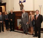 Santín, Falcón, o presidente do Consello de Estado, Romay Beccaría, o xornalista Elías Rodríguez, Egea e Jiménez.