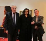 O delegado da Xunta, José Ramón Ónega, María do Ceo e Ramón Jiménez.