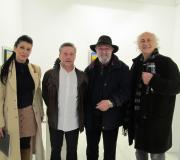 Os artistas flanqueados pola mezzosoprano Belén Elvira e o cantante Amancio Prada.