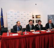 Fernández Angueira, el conselleiro Rodríguez González, J. Baltar y A. Angueira.