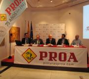 Iván Casanova, Juan Manuel López-Valcárcel, el delegado de la Xunta, José Ramón Ónega, Guillermo Rodríguez-Puime y Alberto Jiménez, en la mesa del acto.
