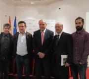 Antonio J. Huerga, Ramiro Facal, o delegado da Xunta, José Ramón Ónega, Carlos G. Reigosa e Darío Facal.
