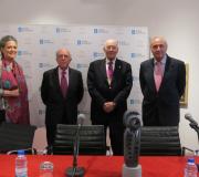 María Carretero, Marcelino Oreja, Romay Beccaría e o delegado da Xunta, José Ramón Ónega.
