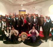 2. Coro, Agrupación de Xuntanza de Galegos en Alcobendas e representantes de diversas asociacións con Antonio Rogríguez Miranda e José Ramón Ónega.