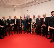 9170.- Francisco Lobatón Sánchez de Medina, "Paco Lobatón", presidente de QSD Global; Victorio Magariños Blanco, notario;  Danko Prokic, embaixador da República de Serbia no Reino de España, José Francisco "Cheché" Real Castro, presidente da Asociación Provincial de Empresarios de Hostalería de Lugo; Argimiro Vázquez Guillén, procurador dos Tribunais de Madrid; Pilar Rojo, presidenta d