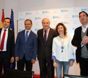 1. De esquerda a dereita, Jacobo Sutil Nesta, AGADIC; Julián Izqdo. Zamarriego, ICEX ; José Ramón Ónega delegado da Xunta en Madrid, Geraldine Gonard, CEO de Conecta Fiction e Xosé Luís G. Canido, da Fundación SGAE.
