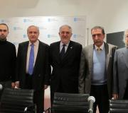 Yanéz, o delegado da Xunta, José Ramón Ónega, Conde-Pumpido, Araguas e Pereira.
