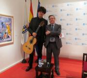 Diz e Jiménez, antes de comezar o concerto.
