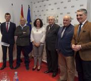 Javier Maté, Francisco García Álvarez, a directora xeral Belén do Campo, o delegado da Xunta, José Ramón Ónega, Avelino García e Miguel Ángel Viso.
