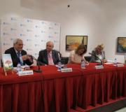 O xornalista e escritor Alfonso Palomares, o delegado da Xunta en Madrid e director da Casa de Galicia, José Ramón Ónega, a periodista e escritora Viruca Yebra, e a escritora Almudena Arteaga.