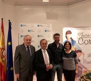 1. De esquerda a dereita, o delegado da Xunta en Madrid José Ramón Ónega, o alcalde de Ponteareas Xosé Represas, o actor Roi Groba e a concelleira de Cultura Hortensia Bautista.
