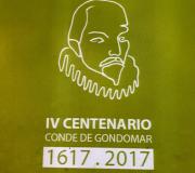 6. Logotipo que conmemora o cuarto centenario deseñado polo concello de Gondomar baseado no gravado do Conde localizado polo relator.