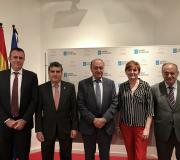 1. Xunta directiva de AEGAMA, de esquerda a dereita, José Manuel Campos, Francisco Javier Saguar, Xullo Lage, Isabel Noriega e Gaspar de Vicente.