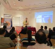 O directivo de Level UP Carlos Carcelén, nun momento da súa exposición.