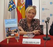 A escritora Rosa María Milleiro, na presentación do seu último poemario, na Delegación da Xunta en Madrid-Casa de Galicia.