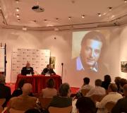 image82252_7.jpeg 3. A sala co relator, Enrique Paz, Ramón Jiménez, con parte do público que asistiu e a imágen de Kraus proxectada.