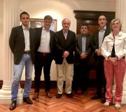 2. De esquerda a dereita, Hermes Baldwin (Equantia), David Torres (Rede Impulsa), o delegado da Xunta José Ramón Ónega, Javier Dopazo (Rede Impulsa), Manuel Cortizo (Equantia) e Ana R. Barrena, coordinadora de Actividades Económicas da Casa.