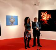 2. Acto de inauguración da mostra de Loreto Blanco, na imaxe co coordinador de Actos, Ramón Jiménez.