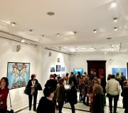 3. Exposición de Loreto Blanco con parte do público na Sala A (á Casa acudiron hoxe preto de 150 persoas).