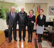 O delegado da Xunta e director da Casa de Galicia, José Ramón Ónega, o presidente do Consejo de Estado, José Manuel Romay, a exministra Cristina Alberdi e a escritora María Luisa Maillard.