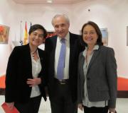 O delegado da Xunta, José Ramón Ónega, flanqueado pola súa homóloga de Andalucía, Candela Mora (á súa dereita) e a maxistrada Purificación Pujol.