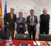 José Ignacio Cadenas, Ramón Jiménez, Vicente Araguas e Antonio Polo inmediatamente antes de comezar.