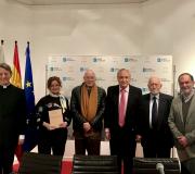1. De esquerda a dereita, Antón M. Pazos, Milagrosa Romero, Romay Beccaría, José Ramón Ónega, José Andrés Gallego e Ramón B. Rodríguez.
