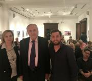 1. Pilar Falcón, o delegado da Xunta en Madrid José Ramón Ónega e o director Rubén Riós, minutos antes da proxección de VIDA e MÁIS CA VIDA.