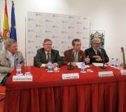 Luis Gutierrez Perrino, Ramón Jiménez, José Antonio Ortiz e Jorge Martínez-Cava, na mesa presidencial da homenaxe.
