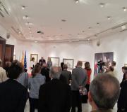 Un momento da presentación, con parte do público, desde a parte posterior da sala.
