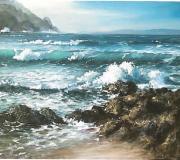 PLAYA DE MEIRÁS - Óleo sobre lienzo. 85 x 60 cm.
