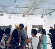 5. A sala B alberga parte da obra do pintor Manuel Carballeira, que os asistentes ao acto de inauguración tiveron a oportunidade de admirar.