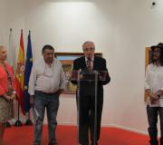 A xornalista Pilar Falcón, o fotógrafo Manuel Seixas, o delegado da Xunta, José Ramón Ónega, e o pintor Carlos Santos.