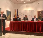 2. O delegado da Xunta en Madrid José Ramón Ónega deu a benvida aos integrantes da mesa, Ibrahim Medin, Wacef Chiha, Julio Lage e Isabel Noriega; e ao público que acudiu á Casa ao acto de AEGAMA.