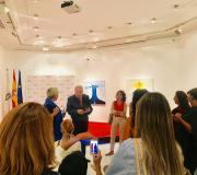 4. A visita empezou na Sala A, que acolle as exposicións de arte e os actos que se organizan.