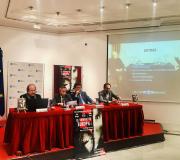 3. Na mesa, o cineasta Juan Pinzás, o coordinador de Actividades Ramón Jiménez, o escritor e analista de cinema Fernando Alonso Barahona e o historiador Diego Moldes.