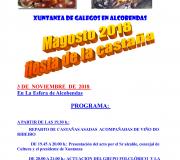 Cartel: Magosto 2018 da Xuntanza de Galegos en Alcobendas