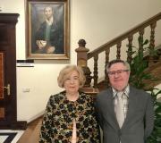 1. A relatora, Ana Mª Forneas, co coordinador de Actividades da Casa, Ramón Jiménez.