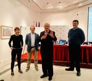 1. O delegado da Xunta en Madrid José Ramón Ónega pronuncia unhas palabras de benvida a organizadores e participantes nas xornadas da Fundación Barrié.