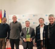 1. Miguel Ángel Mendo, Manuel Janeiro, Ramón Jiménez co libro, Ángel Lozano e Moncho Conde-Corbal.