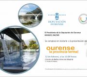 Invitación á presentación do libro "Ourense, la provincia termal".
