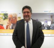 A exposición coincide co vinte aniversario de FAGAL. Na imaxe, o seu presidente, Juan Carlos Rodríguez.