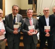 1. De esquerda a dereita, o autor Ramón Caride, Vicente Araguas, Ramón Jiménez, Jesús Manuel Marcos e Basilio Rodríguez Cañada.