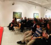 4. Na panorámica o delegado da Xunta en Madrid, José Ramón Ónega, con Susana Santaolalla, Domingo Villar e o público que encheu tamén a Sala B.